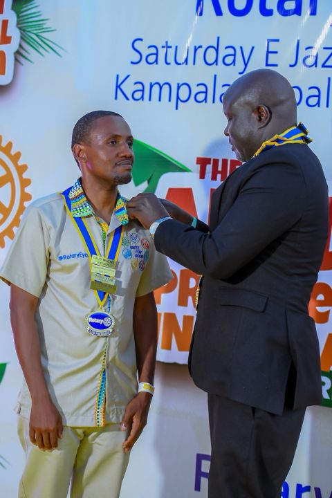 Daudi Mugabi during a community engagement