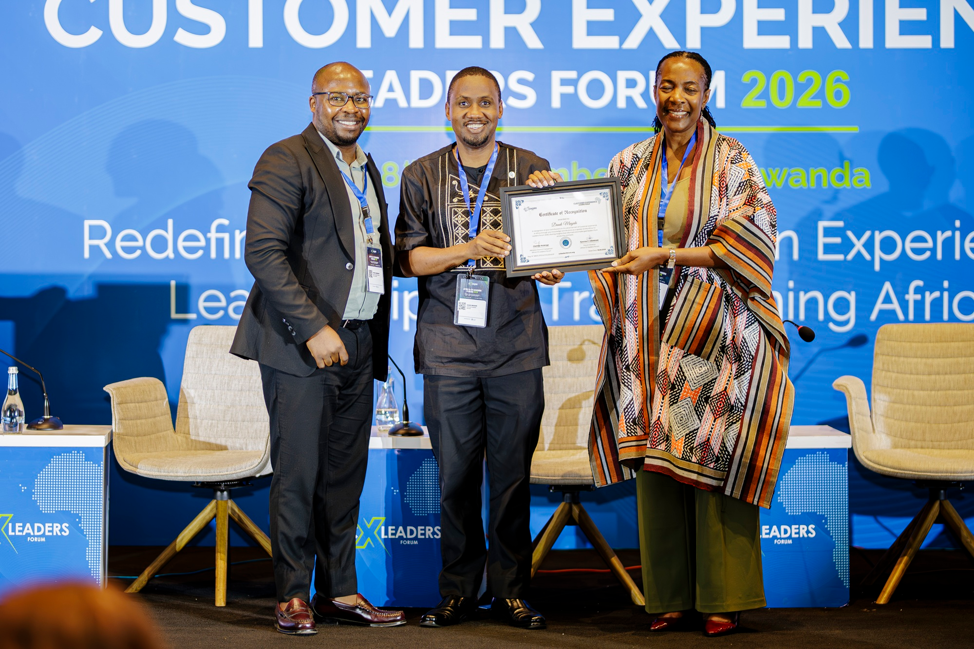 Daudi Mugabi receiving an award