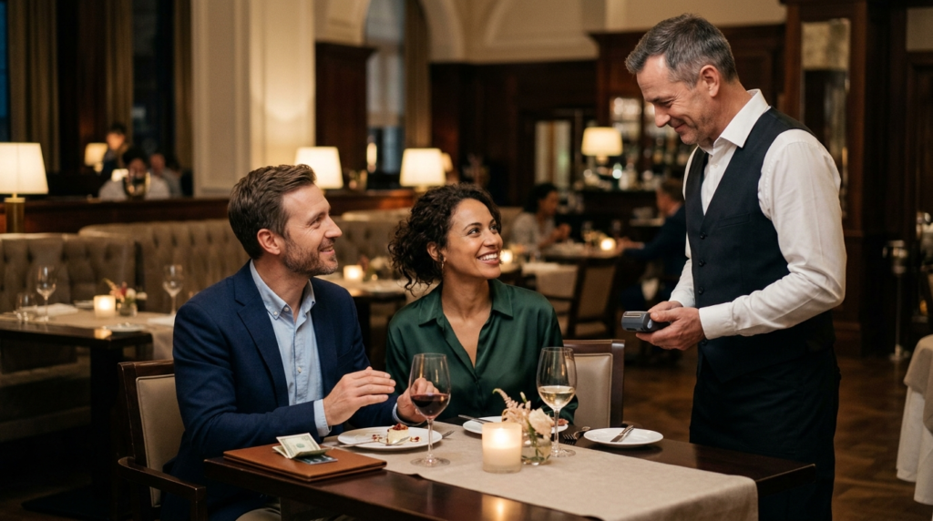 couple thanking waiter restaurant 202604302009.webp